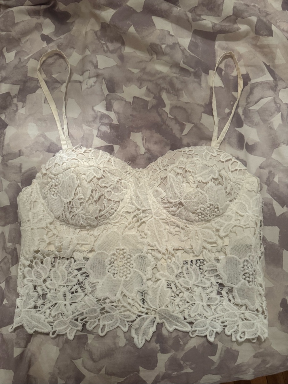 White Lace Bralette Crop Top
